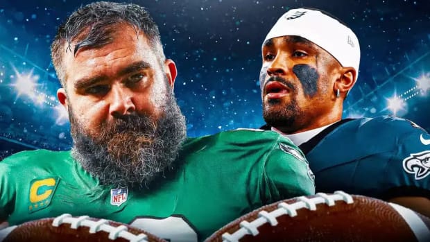 kelce and  hurts 